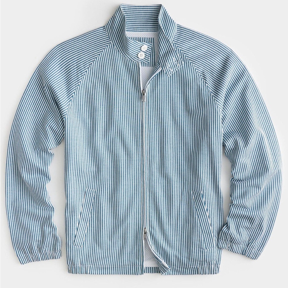 TODD SNYDER KN8502707-KNIT SEERSUCKER
HARRINGTON JACKET DARK ALPINE